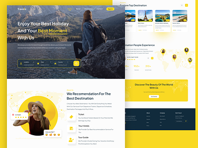 Travelo Agency design dribbble france graphic design illustration indonesia inspiration travel travel website traveler traveling ui ui design ui designer vector