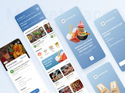 Marketplace - Food Ordering App design illustration ui