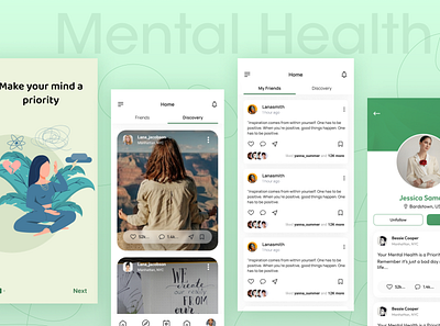 Mental Health App branding graphic design ui ux