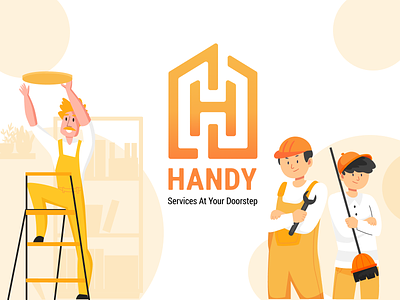 HANDY - Home services at your doorsteps! branding graphic design ui ux