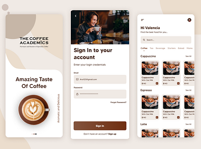 Find your coffee with - The Coffee Academics App branding design graphic design logo ui ux