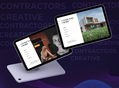 Contractors Creative Web Page branding graphic design ui ux