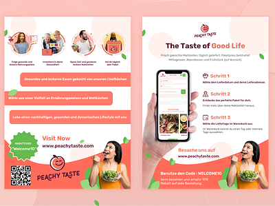 Peachy Taste - Offer Flyers banners branding flyers foodbanners ui ux