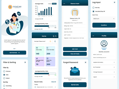 UltaCare- clinic app clinic hospital medical medicare staff staffing ui ux