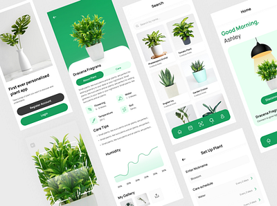 Bloomin - Plant App branding figma illustration mobileapp plant app plants planty scan ui ux