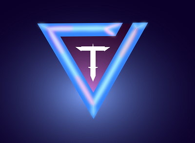 T - triangle / LOGO branding graphic design icon illustration illustrator lights logo minimal triangle triangle logo typography vector