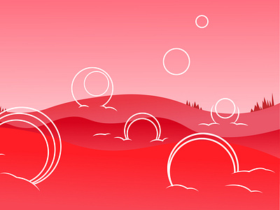 Red bubbles background branding bubbles design graphic design illustration japan japan sea minimal red redshift retro sea typography vector