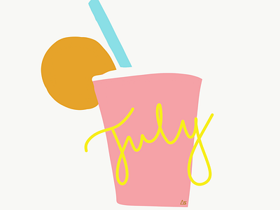 JULY DRINk branding design digital art food and drink graphic design graphicdesign illustration logo minimal postcard typography vector