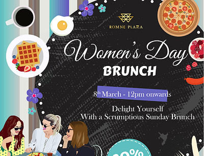 Women's Day Brunch adobe adobeillustrator art artist artoftheday artwork digitalart digitalartist digitalartwork digitalcreation digitalillustration graphic graphicdesign graphicdesigner illustrationartist illustrations socialmediapost vectorartwork visualdesign graphic visualdesigner