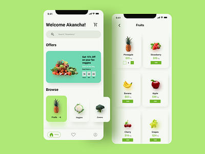 Organic Food Store App digitalartwork groceryapp mobileapp mobileappdesign organic food product design ui ui design ui ux designer uidesign uiuxdesign userinterface ux uxdesign