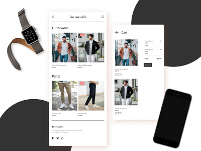 Fashion Store Apps Design apps black and white clothing drip fashion figma jacket luxury minimalist modern pants ui ui design uiux versatile web design