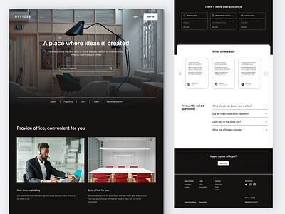 #ExplorationUI - Rent Office Web Page