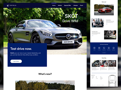 #ExploreUI - Car Dealership Website Design