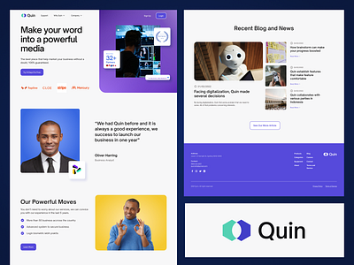 Quin Business Landing Page