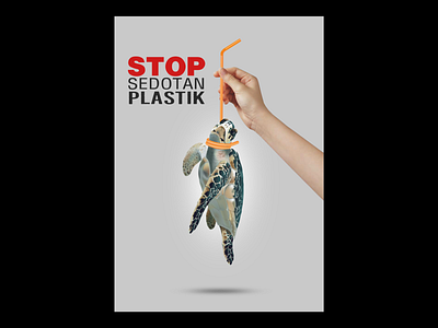 Stop Sedotan Plastik 2 design poster art poster design