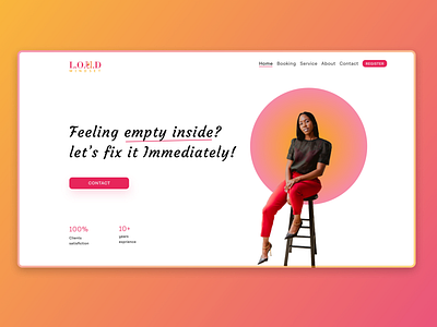 Loud Mindset - Landing page. coaching services home page homepage design landing page design website for coaching services websites