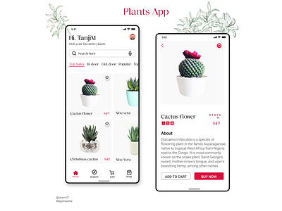 Plants app Design