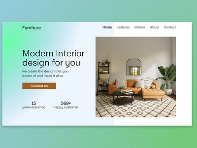 Modern Interior design website home page homepage design interior designs interior homepage interior website landing page design modern interior website modern website website design