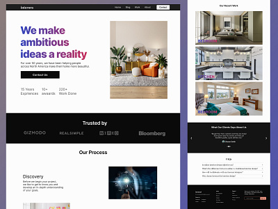 Interior Website Design home page homepage design interior design agency interior website interior websites designs landing page design website design websites