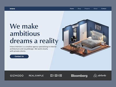 Interior website landing page agency agents designer interior website interiors agency landing page design studio ui websites design