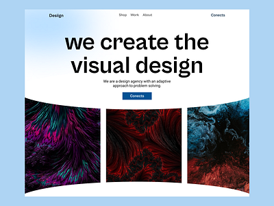 Creative visual design website design agency company creative design homepage design landing page design typography websites