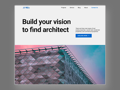 Architecture Website Design agency architecture company homepage design interior website landing page design ui website design
