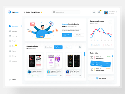 Task & project Manager - dashboard Design