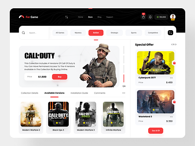 Desktop game store branding buy clean daily ui design designer games ui graphic design interaction interface minimal mobile ui news app store ui uiux ux videogames web web design