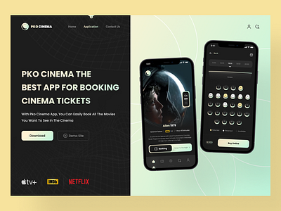 Hero header(cinema app) app branding cinema clean daily ui design designer graphic design icon illustration interface minimal mobile mobile ui movie typography ui ux vector web