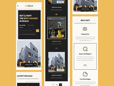 Real Estate Homepage (responsive) branding clean daily ui design designer graphic design interface landing page minimal mobile ui property real estate residence responsive typography ui ux web web app web design