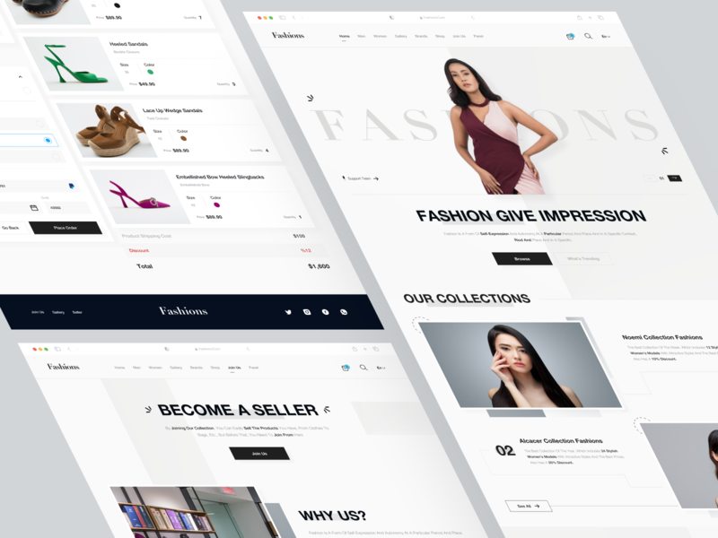 Fashions Web - Real Project🔥💎 clean daily ui design designer fashions interface lookbook mens fashion minimal mobile ui models modern online shop shop typography ui ux web web design women fashion