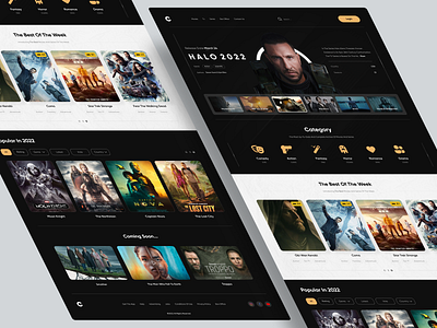 Movie landing page cinema dashboard clean daily ui design designer graphic design interface landing page minimal mobile ui movies netflix product design typography ui ux web web design website