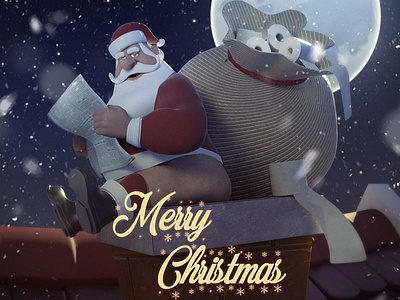 Santa Clause is coming 3d 3d artwork character design christmas cinema 4d illustration redshift3d