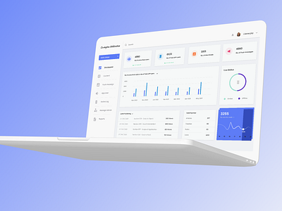 Statistics Dashboard bank crm ui ux web design