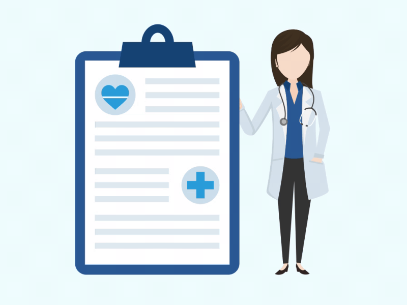 Doctor with Notepad Animation 2d animation animated gif animation design doctor heartbeat illustration minimal note pad animation vector