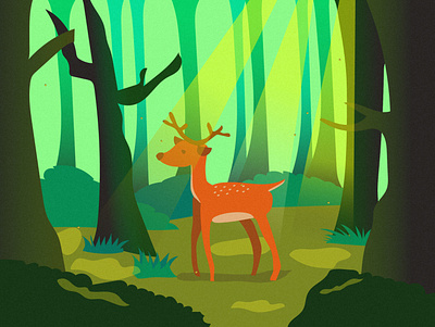 Green Forest forest illustration scenery vector