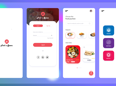 Food Order and Delivery App with Order Management Function adobe xd adobexd appuidesign branding design food order app hire me logo ui ux uiux vector