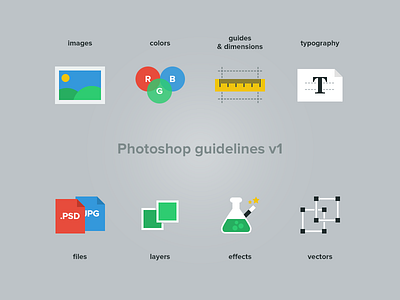 Iconset for Photoshop guidelines