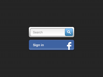 Which one should be on top? button facebook search sign in