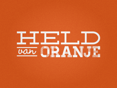 Held van Oranje dutch logo orange typeface