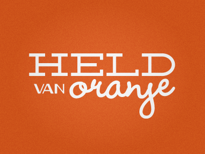 Held van Oranje V2 dutch logo orange typeface
