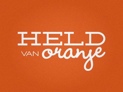 Held van Oranje v3 dutch logo orange typeface