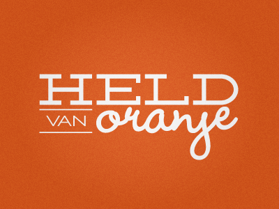 Held van Oranje (final version) dutch logo orange typeface