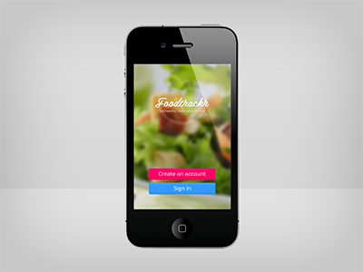 Foodtrackr form iphone log in mobile register sign in ui