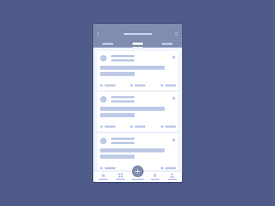 News Feed Wireframe clean design flat ios mobile neutral simple ui ux wireframe