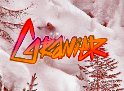 Granier - Hand lettering color palette design freeski graphic design illustration lettering movie graphics ski ski movie snow snowboard snowboarding trash type typography
