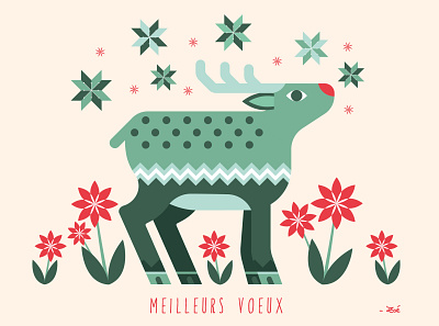 Best wishes 2021 card christmas christmas card christmas2021 color palette design graphic design holiday illustration merry merry christmas merry xmas reindeer santa vector