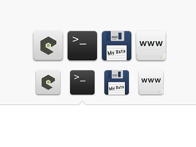 Mockup control panel floppy disk icons layer styles photoshop web server