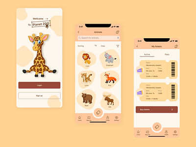 Zoo planet app design ux