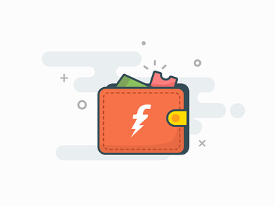 Freecharge Wallet Icon art design drawing freecharge illustration snapdeal wallet
